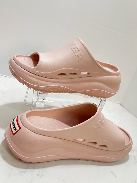 Hunter Shoes - Hunter Blush Pink Platform Slide Clog